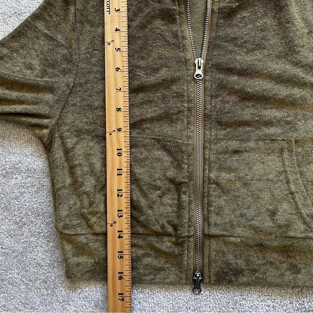 PRETTY GARBAGE Olive Two-Way Zip Velour Track Suit Size Small Dolls Kill - Picture 6 of 13
